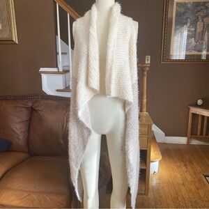 New Soft Surroundings SOFT Fuzzy Sleeveless Duster l/xl